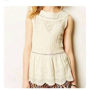 NWOT Anthropologie Meadow Rue Andorra Peplum Blouse